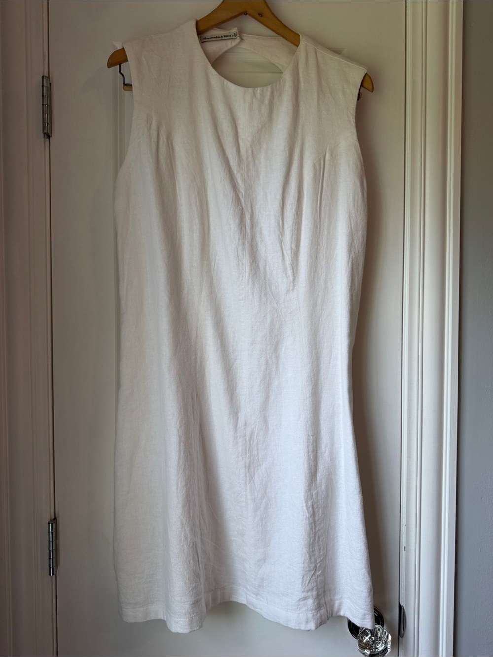 Abercrombie & Fitch White Sleeveless Shift Dress XL Tall